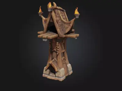 Watchtower Blaze  Beacon of Fire Sentinel of the Skies 3D model