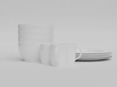 Dishes Free 3D model