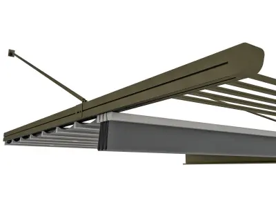 Motorized Pergola 1 Bronze Dark 3D model