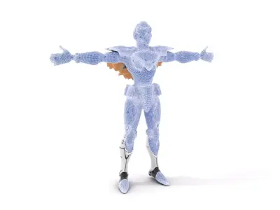 Futuristic Armor model pack Low-poly 3D model