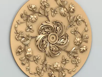 Round rosette 049 3D model
