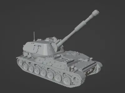Self-propelled gun 2S3 Acacia 3D print model