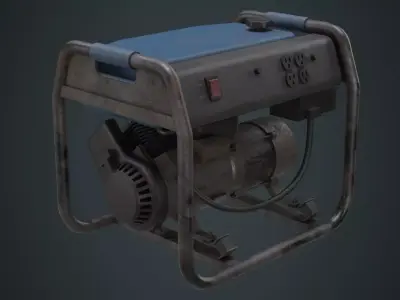 Portable Generator 1B Low-poly 3D model
