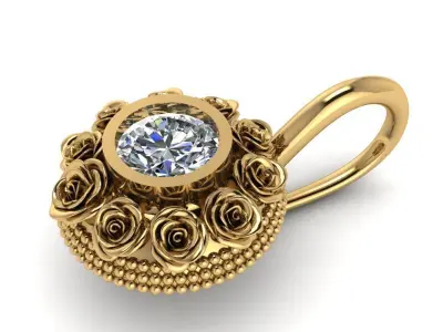 Rose earring   439 3D print model
