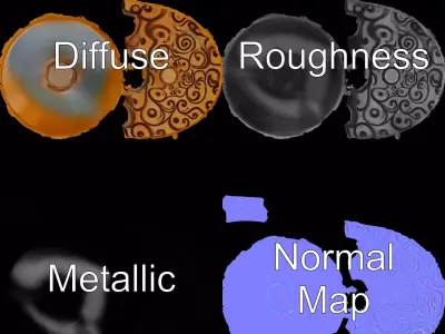 Ornate Clay Mug model pack Low-poly 3D model