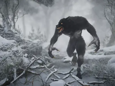 Baruk the Werewolf Low-poly 3D model