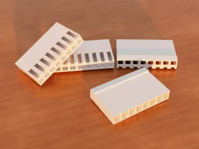 10 Pin Plastic Female Jack 3D model