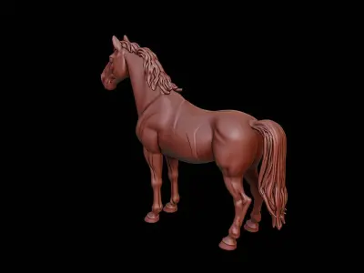 Horse Animal Sculpture 3D print model