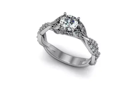 Vintage Engagement Ring 3D print model