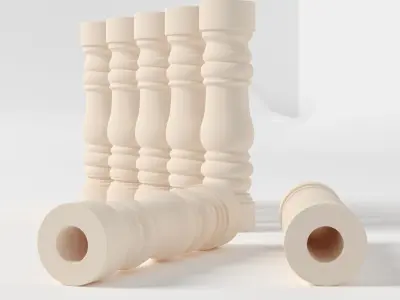 Railing pillar baluster 3d  Model  Free 3D model