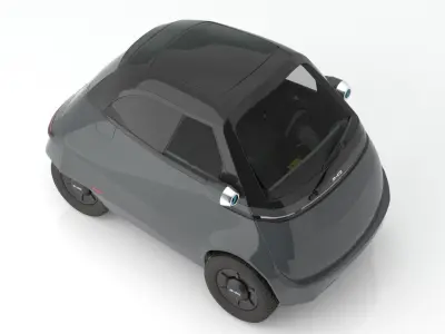 Microlino electric scooter car Gray 3D model