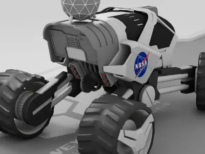 sci-fi planet explorer truck 3D model