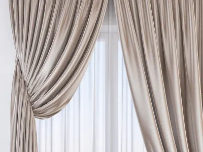 Set 61 Curtains 3D model