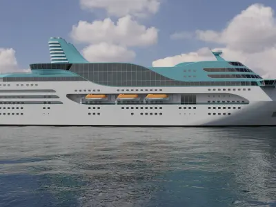 Cruise ship 3D model