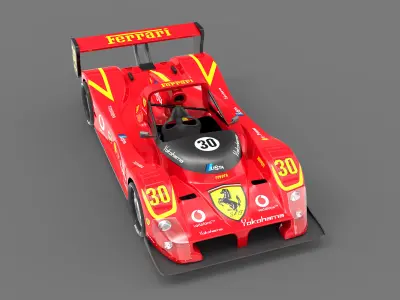 Ferrari 333 SP Racing car Low-poly 3D model
