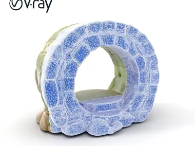 Ancient Stone Arch with Moss Model Pack Low-poly 3D model