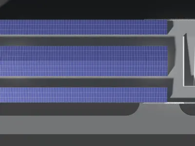 Solar parking garage building 25-20 3D model