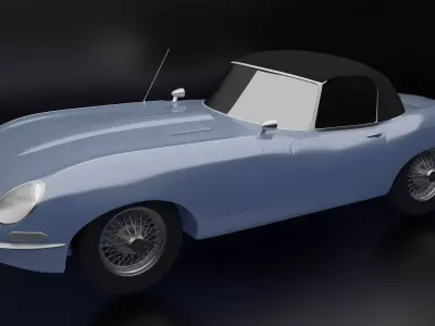 1966 Jaguar XKE Convertible Free 3D print model