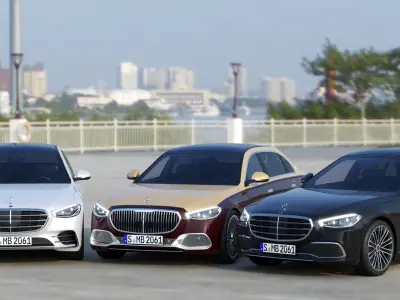 Mercedes-Benz S-Class W223 Long  AMG  Maybach 3D model