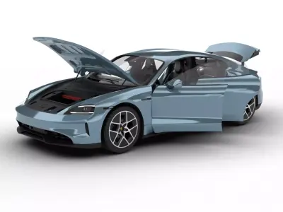 Porsche Taycan 2025 HQ 3d model 3D model