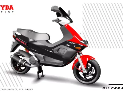 Gilera Runner Classic Scooter Low-poly 3D model
