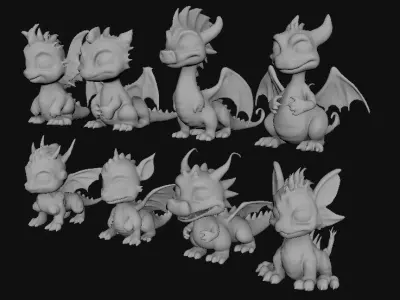 Dragons 3D model