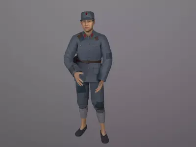 Chinese avatar Low-poly 3D model