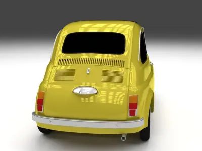 Fiat Nuova 500D 1960 Low-poly 3D model