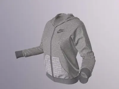 NIKE WOMEN HOODIE PBR Low-poly 3D model