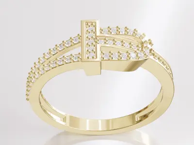 Jewelry Diamond Ring Model RG22 Free 3D print model