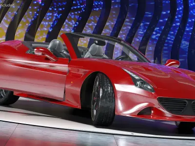 Generic Sport Car Rigged 3D model