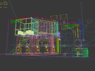 Booth - Area - 12X6-3DMAX2009-014 3D model