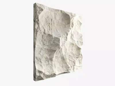 408-RockPanel piece of stone on wall 3D model