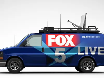 GMC Savana News Van 3D model