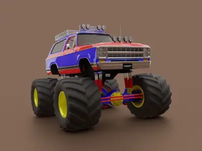 Dodge RAM charger 1979 Monster Truck 3D model
