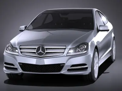 Mercedes-Benz C coupe 2013 VRAY 3D model