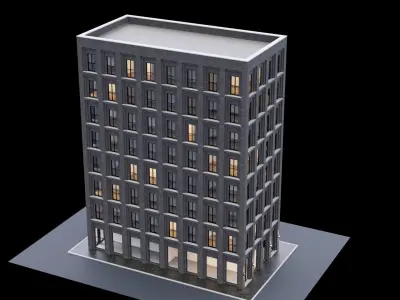  Building set 5 3D Model Collection