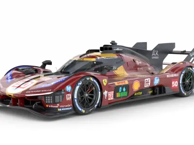 Ferrari 499P LMH 2025 WEC 3D model