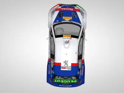 Peugeot 208 T16 R5 3D model