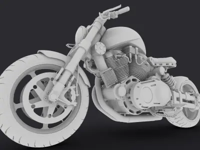 Motorbike Rig - confederate hellcat 3D model
