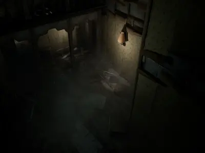 UE4 UE5 Abandoned wooden house modular V01 Basic package  Low-poly 3D model