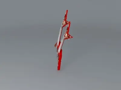 Sands Double V Flame guitar Free 3D model