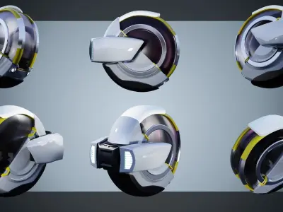 Simplistic Flying Vehicle - nr11 Low-poly 3D model