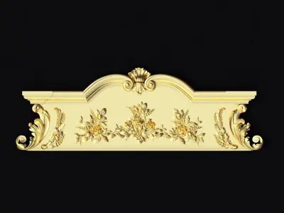 Central decor ornament for furniture 3D model 1044