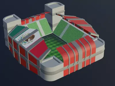Football Stadium - Mexican Low-poly 3D model