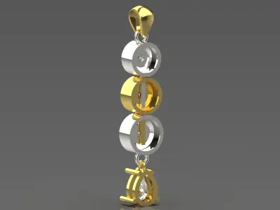 minimal jewelry pendant jp0283 3D print model