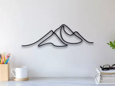 Mountain Wall Art 3D print model get