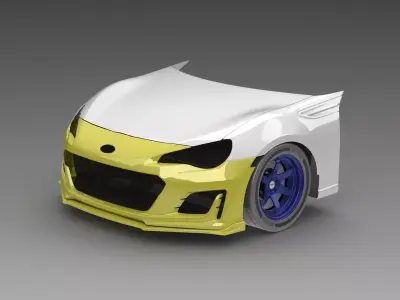 BRZ ZC6 Front Bumper Exterior Surface - 3D Laser-Scanned 3D model