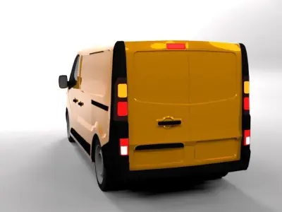 RENAULT TRAFFIC 2015 LOWPOLY Low-poly 3D model