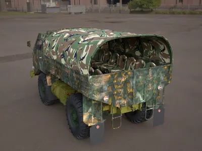  tam-110-military truck 3d model 3D model